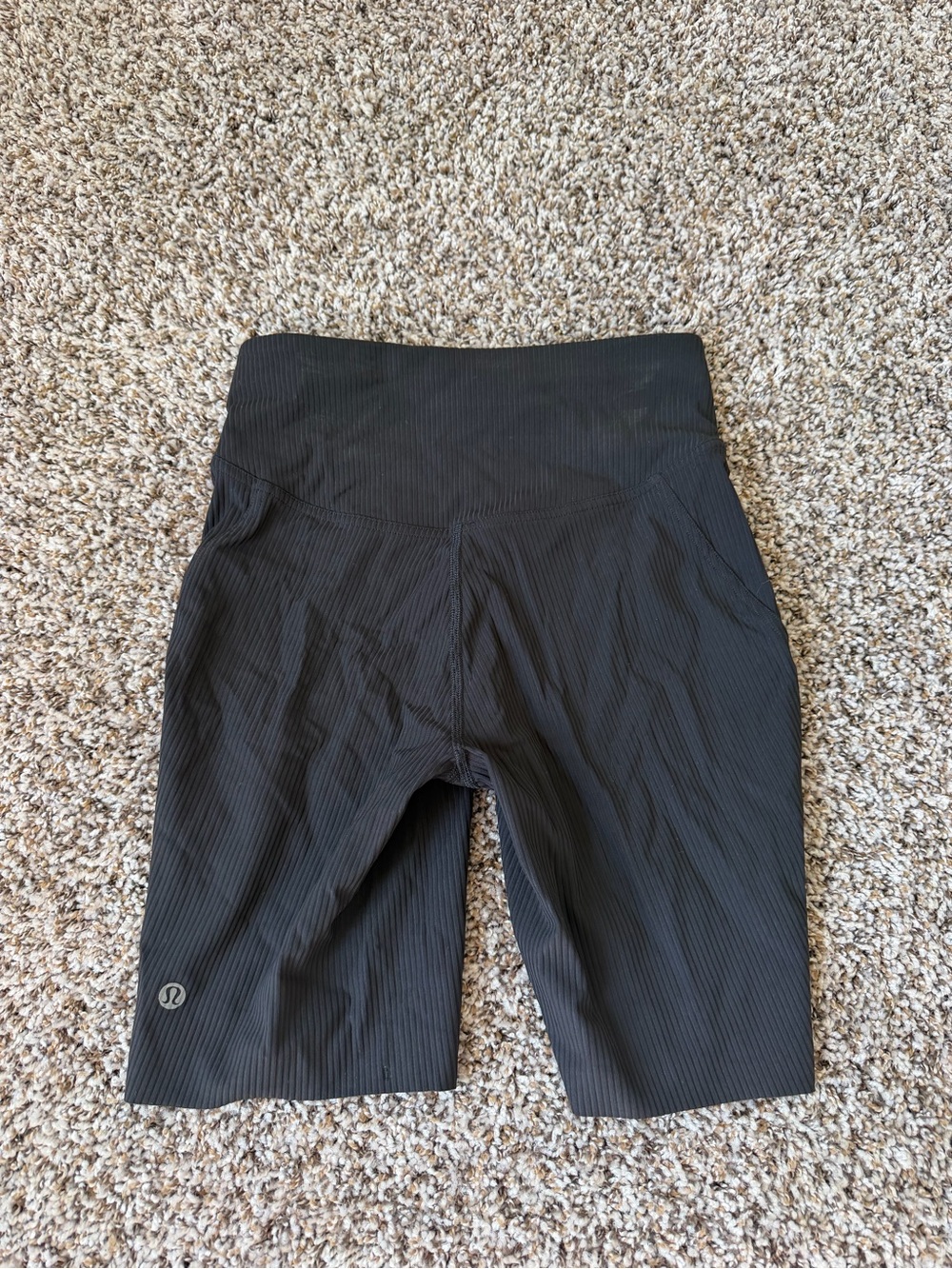 lululemon athletica Black Ribbed High-Rise Bike Shorts - Picture 2 of 3